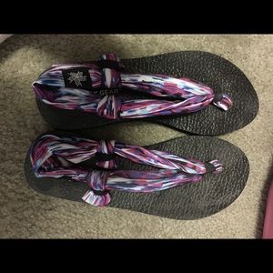 Multi colored sandals
